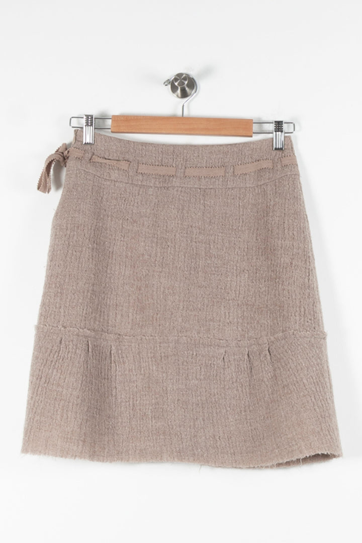 Jupe Laine Grise - Taille S/36 de la marque Max Mara | PARAD68894 - Vendu par Paradigme - Image 4