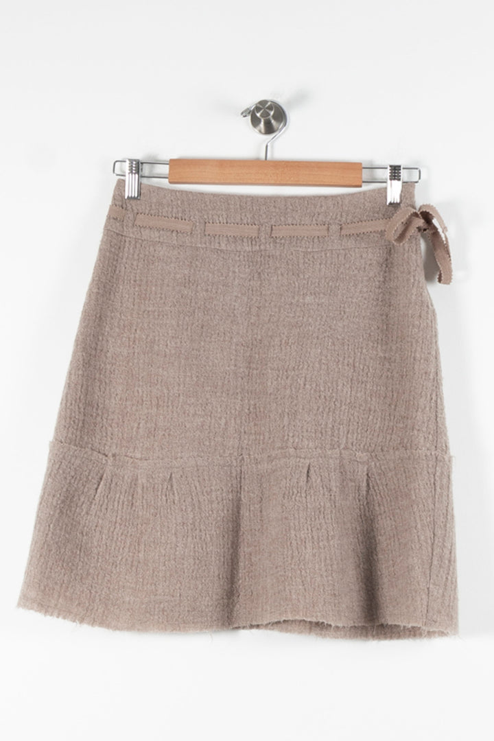 Jupe Laine Grise - Taille S/36 de la marque Max Mara | PARAD68894 - Vendu par Paradigme - Image 2