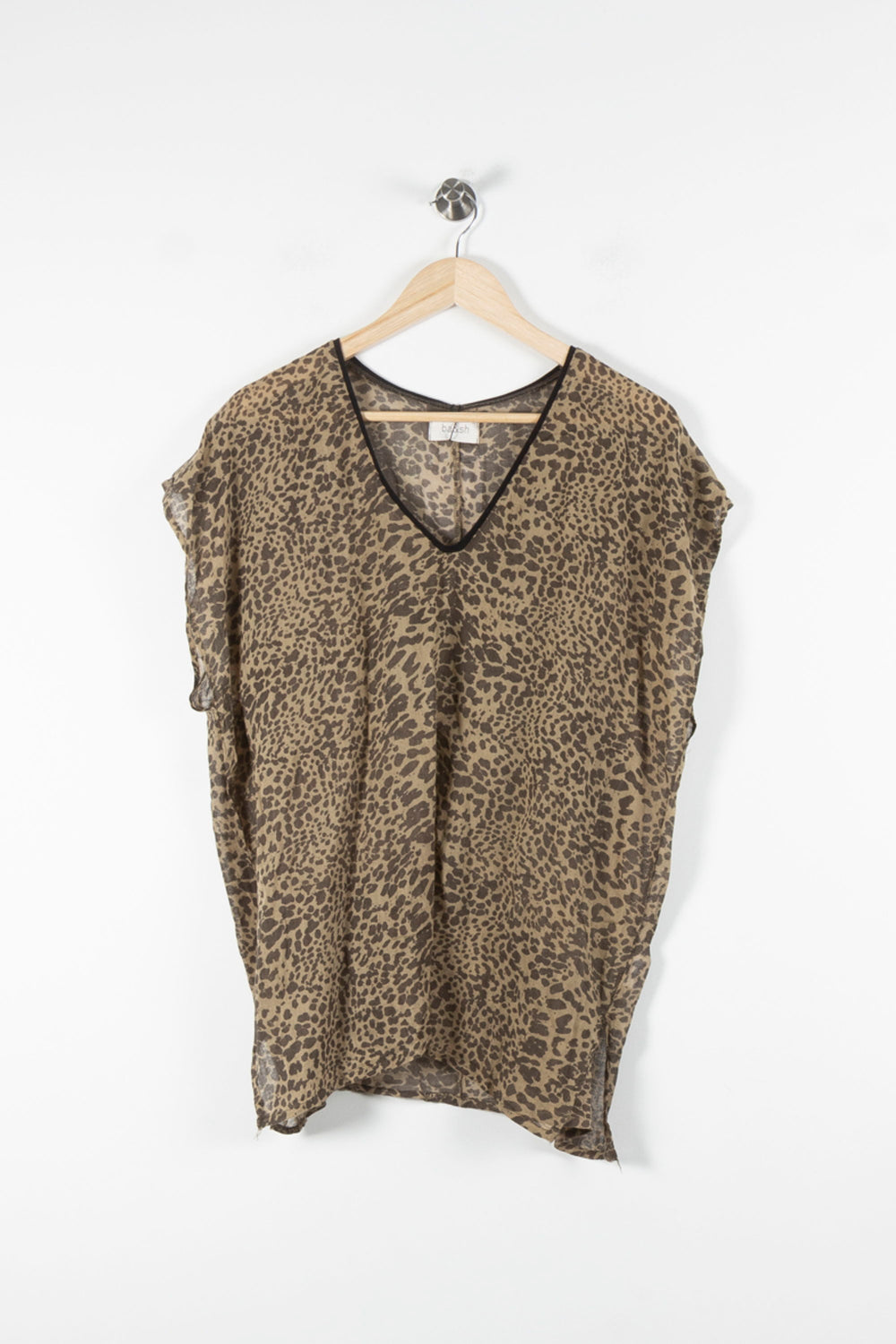 Blouse Léopard Beige et Marron - Taille XL/42 de la marque ba&sh | PARAD68898 - Vendu par Paradigme - Image 2