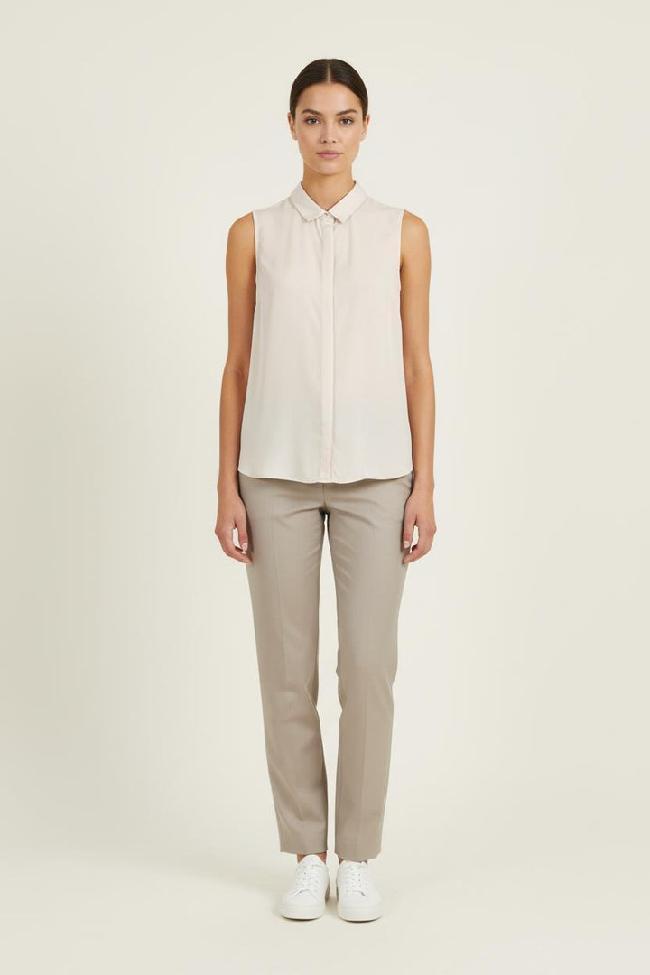 Chemise Sans Manches Beige - Taille XS/34 de la marque The Kooples | PARAD68908 - Vendu par Paradigme - Image 1