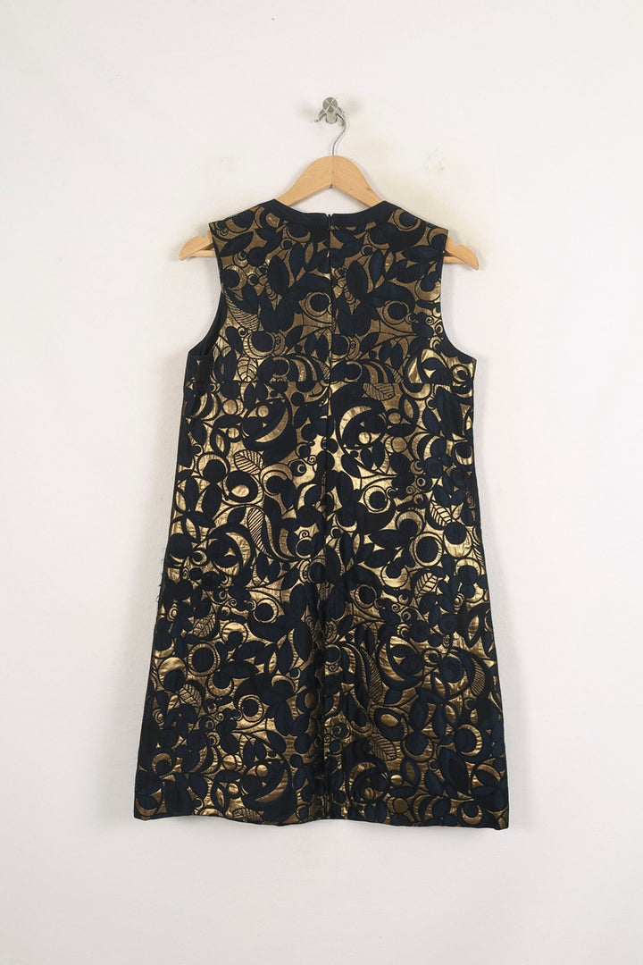 Robe Sans Manches Noire et Dorée - Taille M/38 de la marque Max Mara | PARAD68910 - Vendu par Paradigme - Image 4