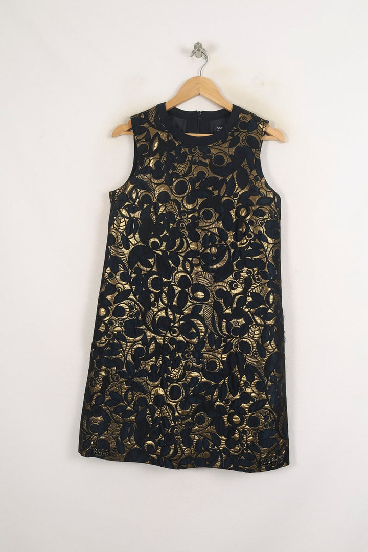 Robe Sans Manches Noire et Dorée - Taille M/38 de la marque Max Mara | PARAD68910 - Vendu par Paradigme - Image 2