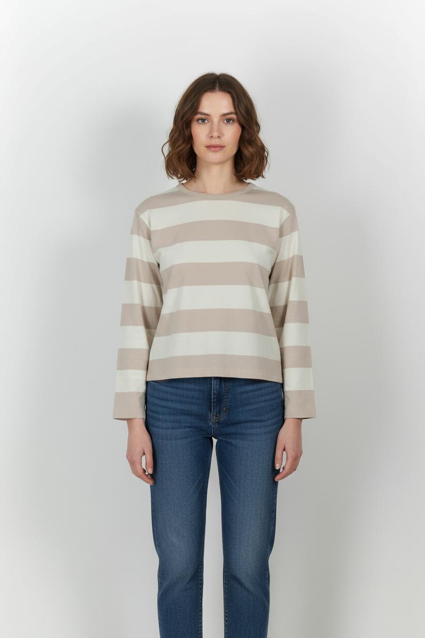 Pull Marron et Blanc - Taille M/38 de la marque Agnès b. | PARAD68917 - Vendu par Paradigme - Image 1