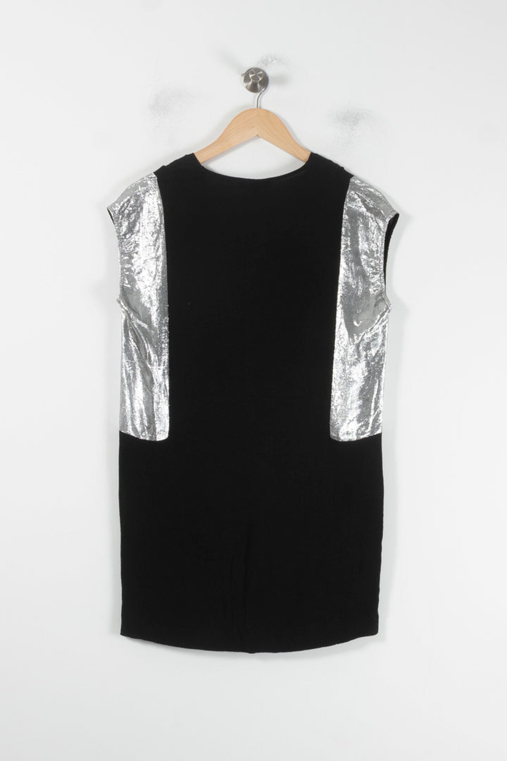 Robe Noire et Argentée - Taille M/38 de la marque Sandro | PARAD68928 - Vendu par Paradigme - Image 4