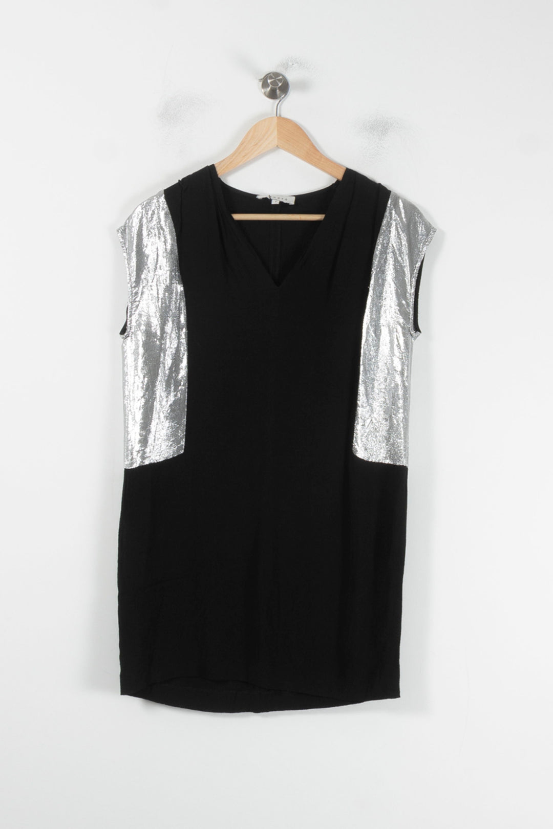 Robe Noire et Argentée - Taille M/38 de la marque Sandro | PARAD68928 - Vendu par Paradigme - Image 2