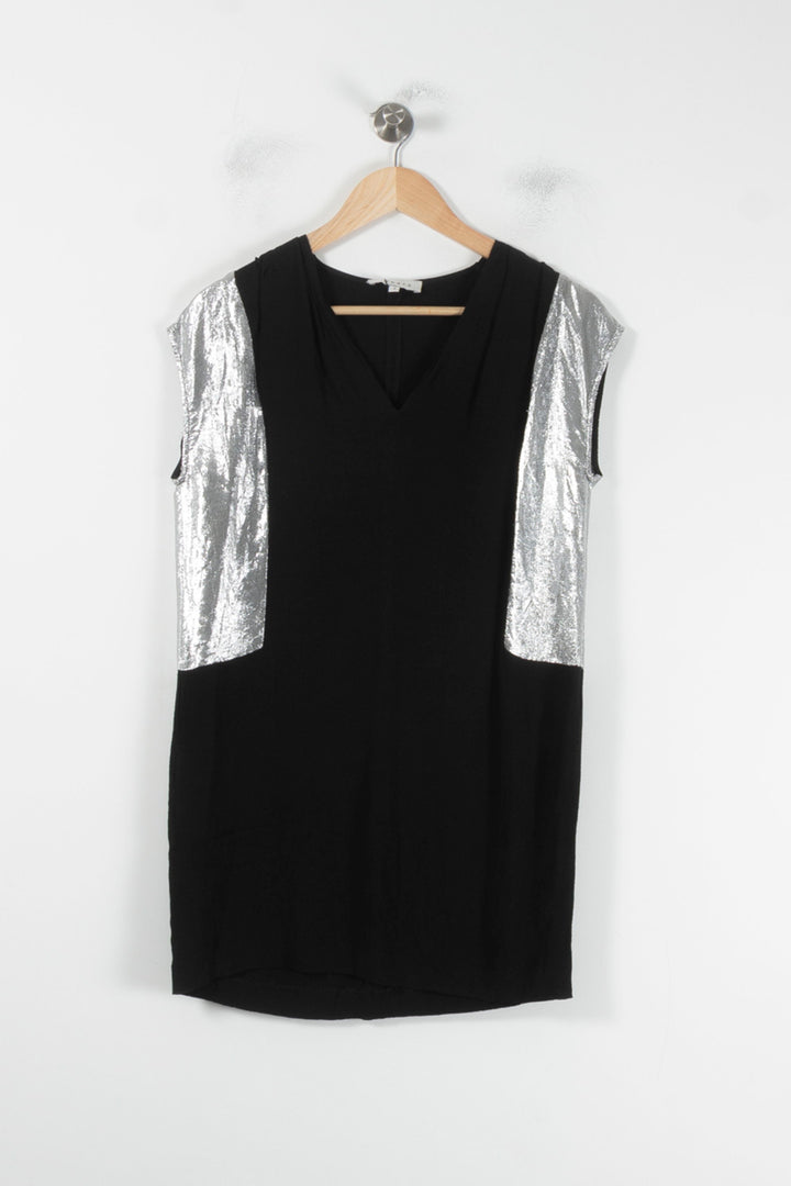 Robe Noire et Argentée - Taille M/38 de la marque Sandro | PARAD68928 - Vendu par Paradigme - Image 2