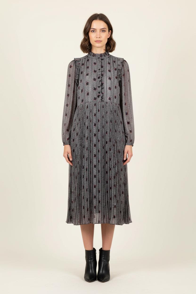 Robe Longue Noire et Blanche - Taille S/36 de la marque ba&sh | PARAD68931 - Vendu par Paradigme - Image 1