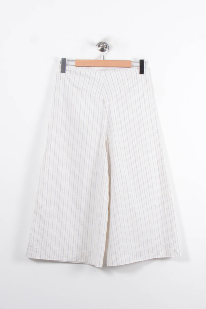Pantalon Large Blanc à Rayures - Taille M/38 de la marque Bimba y Lola | PARAD68932 - Vendu par Paradigme - Image 4