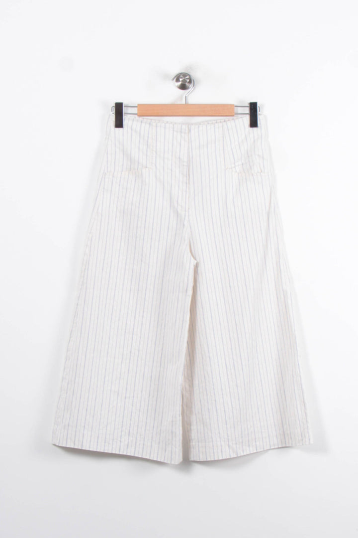 Pantalon Large Blanc à Rayures - Taille M/38 de la marque Bimba y Lola | PARAD68932 - Vendu par Paradigme - Image 2