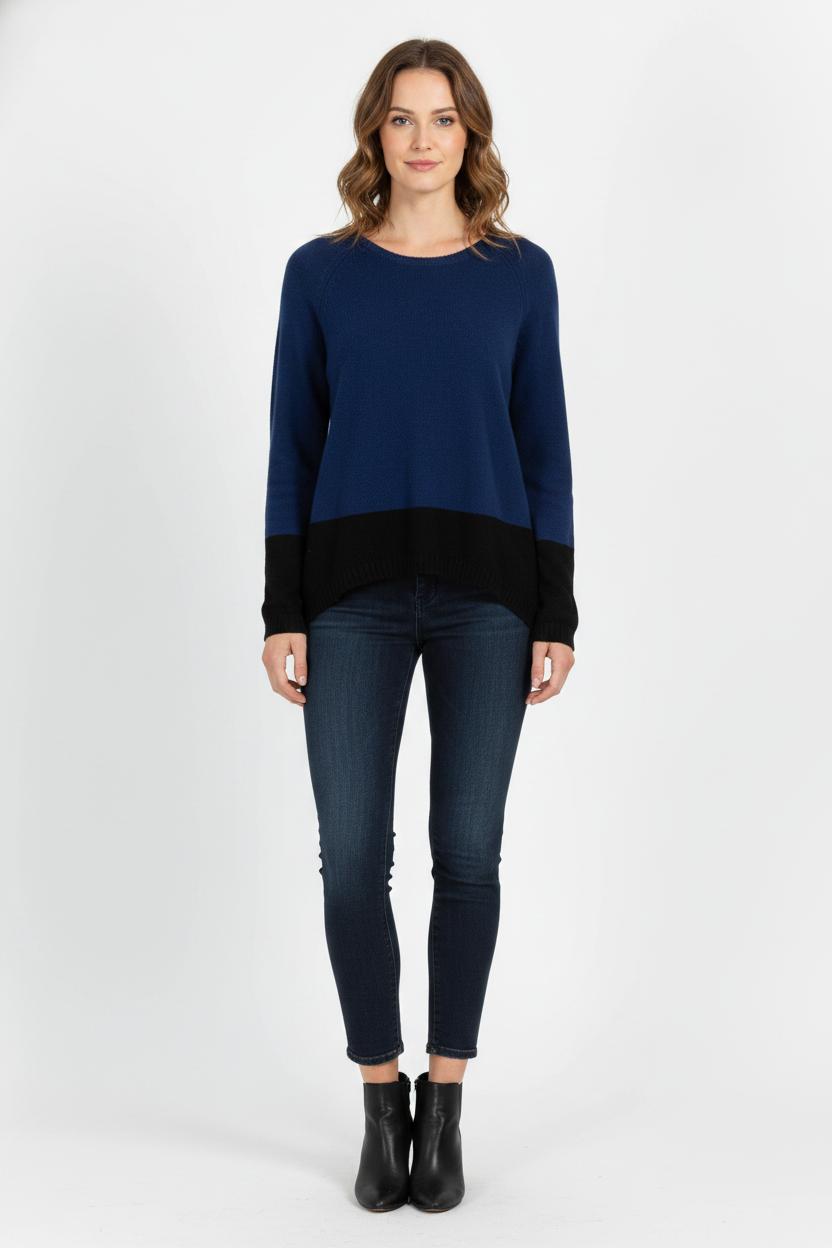 Pull Bleu et Noir - Taille S/36 de la marque Sud express | PARAD68934 - Vendu par Paradigme - Image 1
