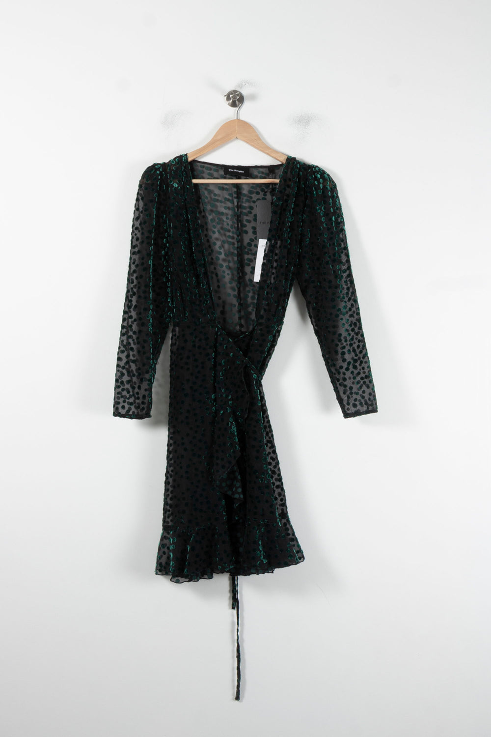 Robe Portefeuille Noire et Verte - Taille S/36 de la marque The Kooples | PARAD68938 - Vendu par Paradigme - Image 2
