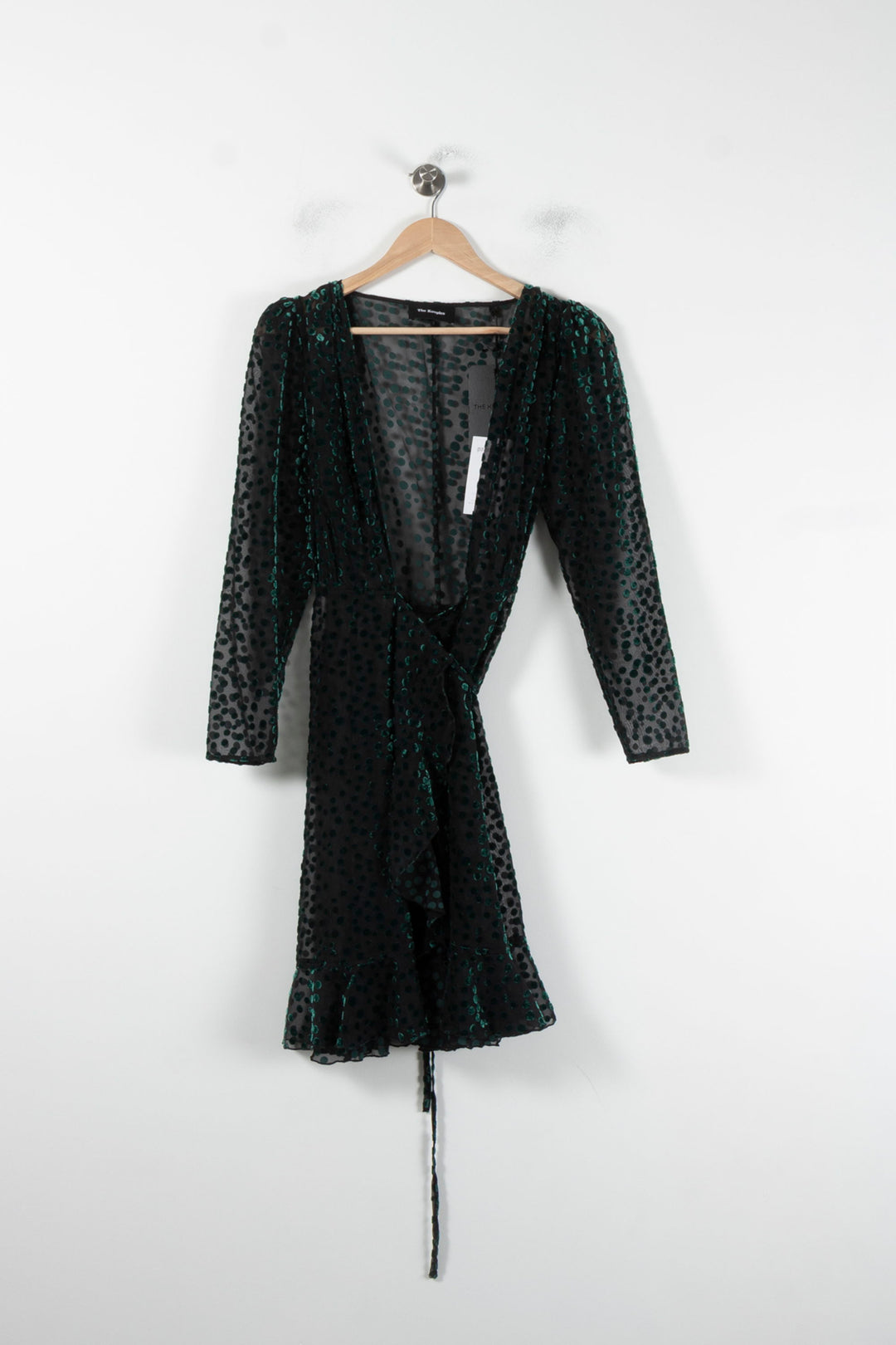 Robe Portefeuille Noire et Verte - Taille S/36 de la marque The Kooples | PARAD68938 - Vendu par Paradigme - Image 2