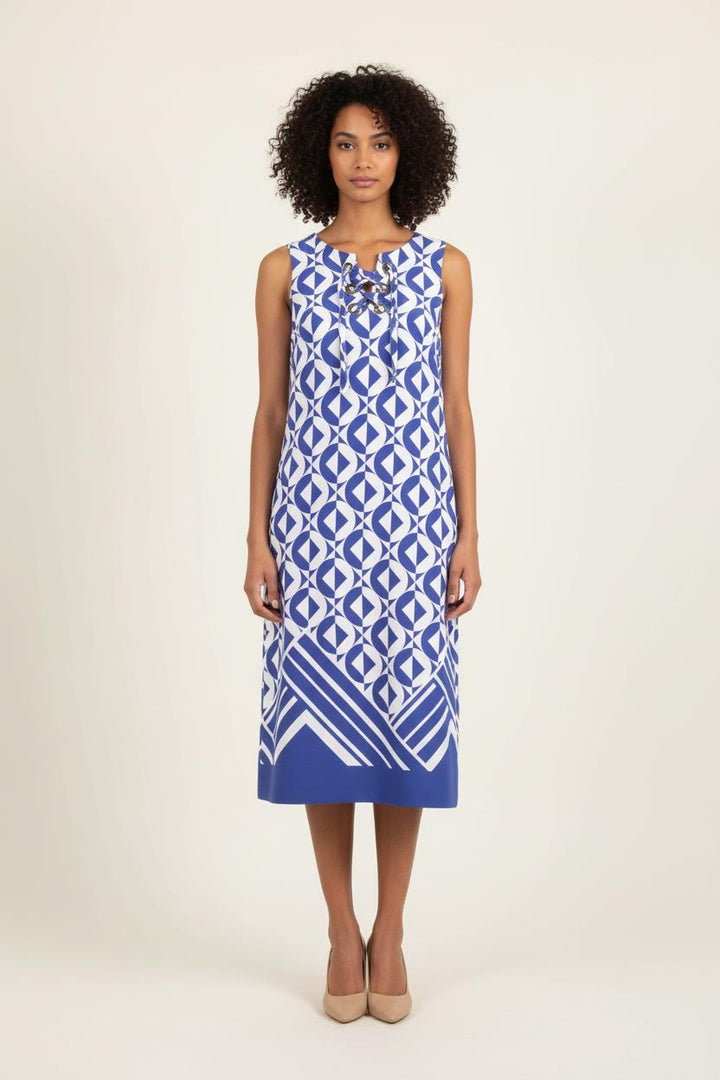 Robe Sans Manches Bleu et Blanche - Taille M/38 de la marque Maison 123 | PARAD68950 - Vendu par Paradigme - Image 1