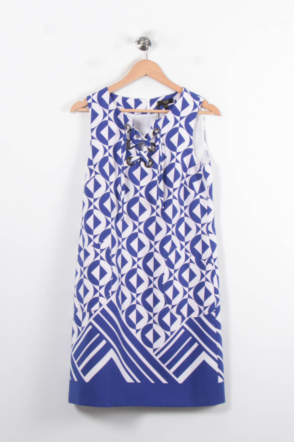 Robe Sans Manches Bleu et Blanche - Taille M/38 de la marque Maison 123 | PARAD68950 - Vendu par Paradigme - Image 2