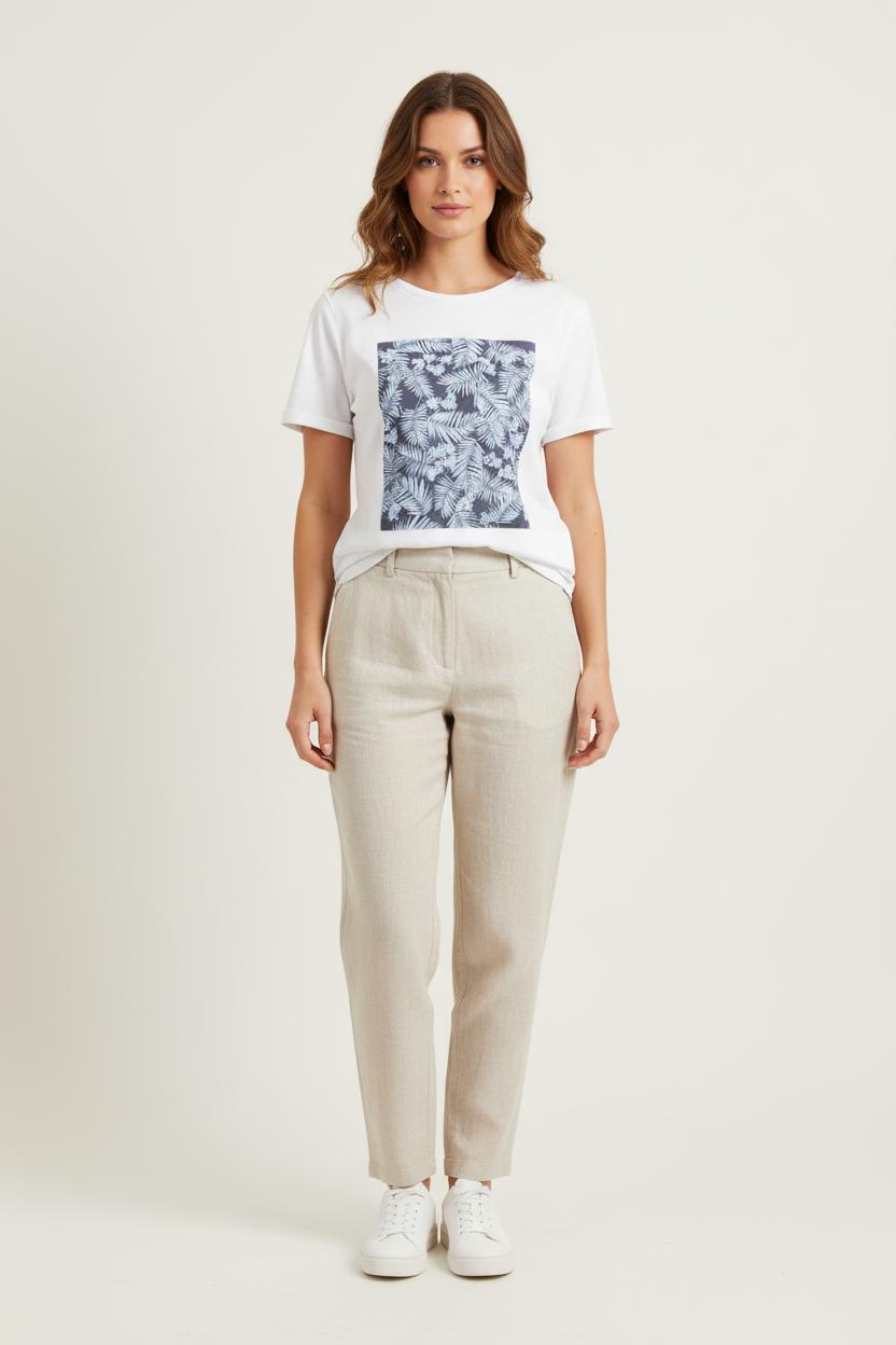 Tee-shirt Blanc et Bleu - Taille M/38 de la marque Maison 123 | PARAD68951 - Vendu par Paradigme - Image 1