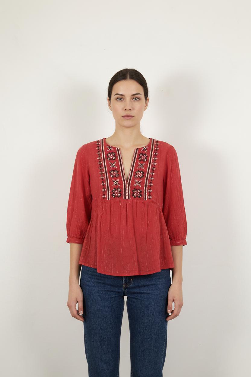 Blouse Rouge - Taille XS/34