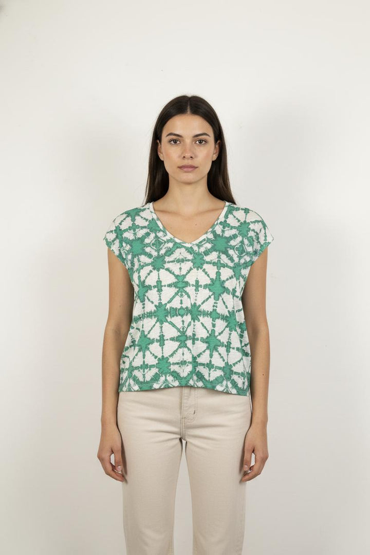 Tee-shirt Vert et Blanc - Taille M/38