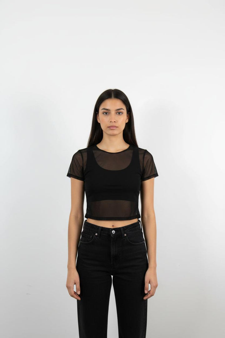 Crop Top Noir - Taille S/36
