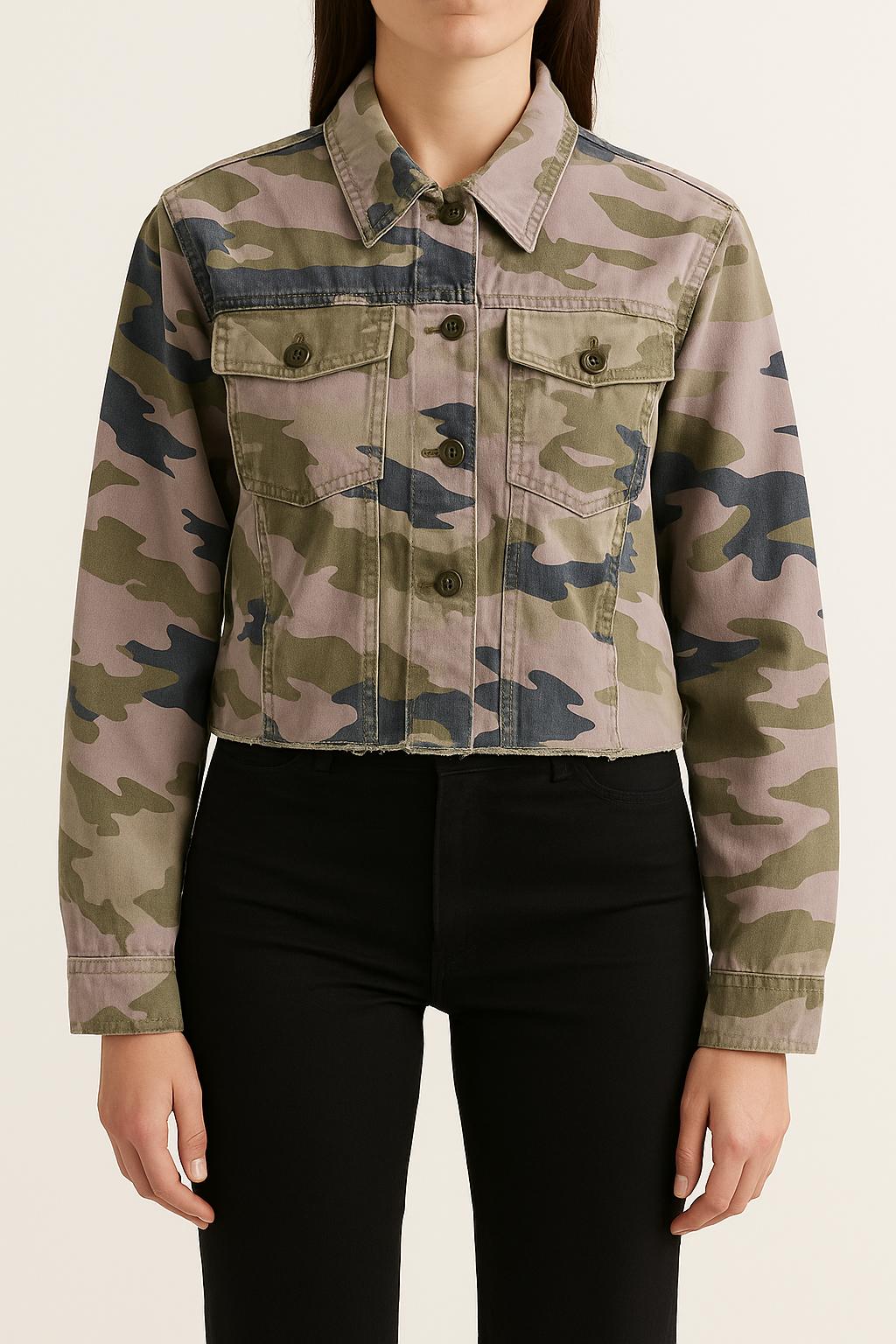 Veste Camouflage Verte et Beige - Taille XS/34 de la marque Zadig&Voltaire | PARAD68994 - Vendu par Paradigme - Image 1