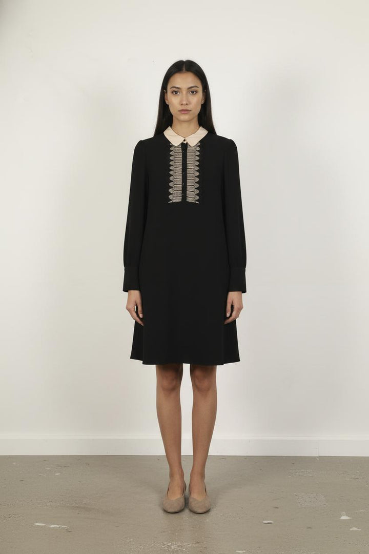 Robe Courte Noire et Beige - Taille XL/42