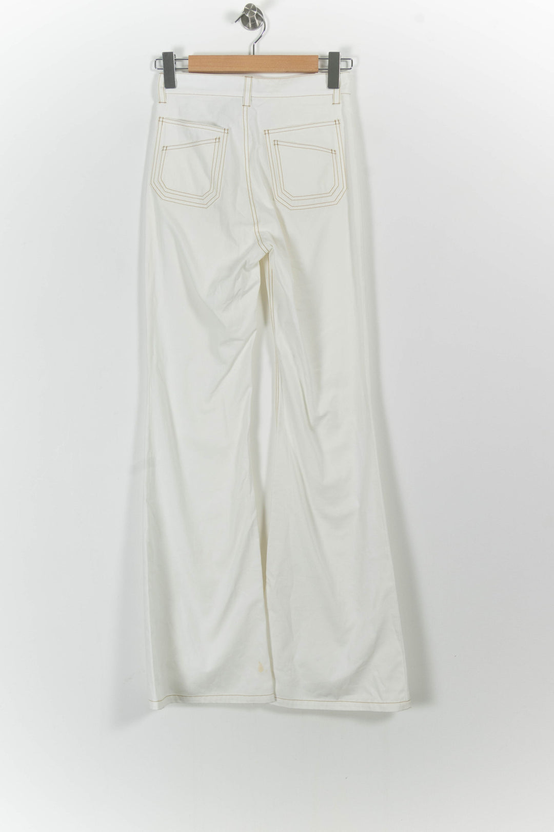 Pantalon Évasé Blanc - Taille S/36 de la marque Ines de la Fressange Paris | PARAD69023 - Vendu par Paradigme - Image 4