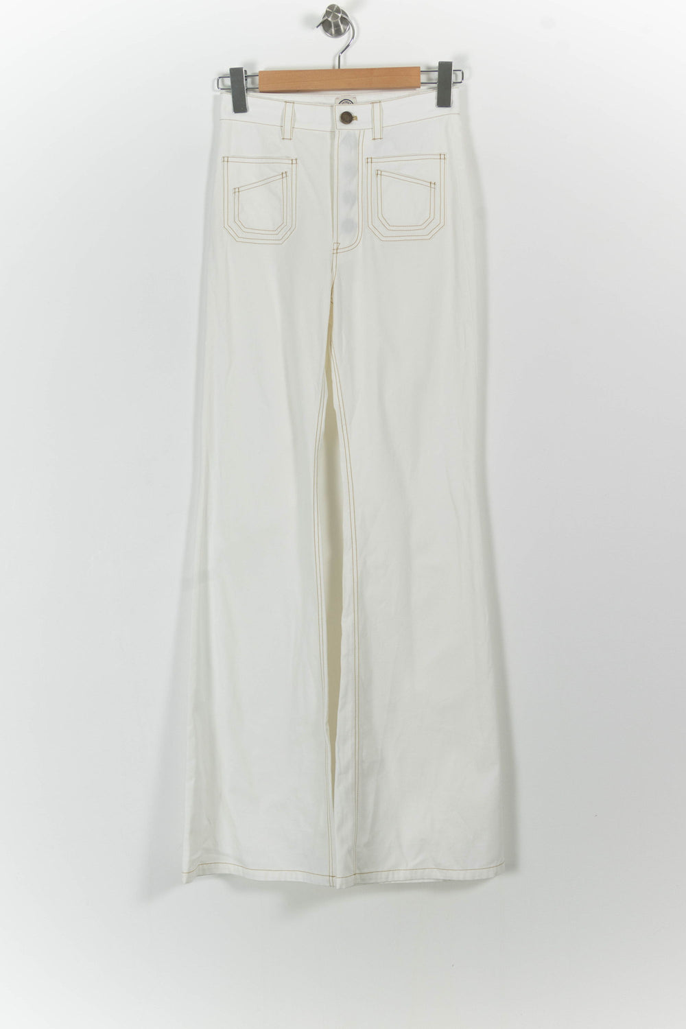 Pantalon Évasé Blanc - Taille S/36 de la marque Ines de la Fressange Paris | PARAD69023 - Vendu par Paradigme - Image 2