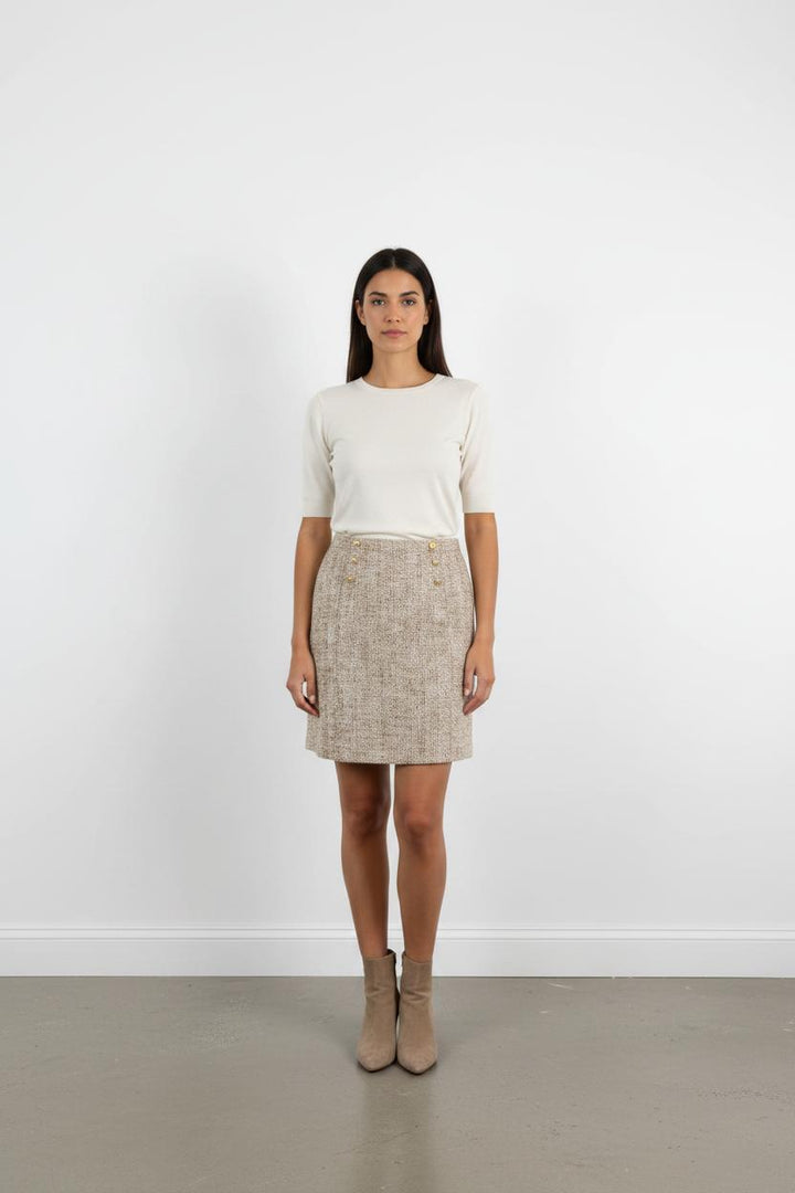 Jupe Courte Beige - Taille S/36