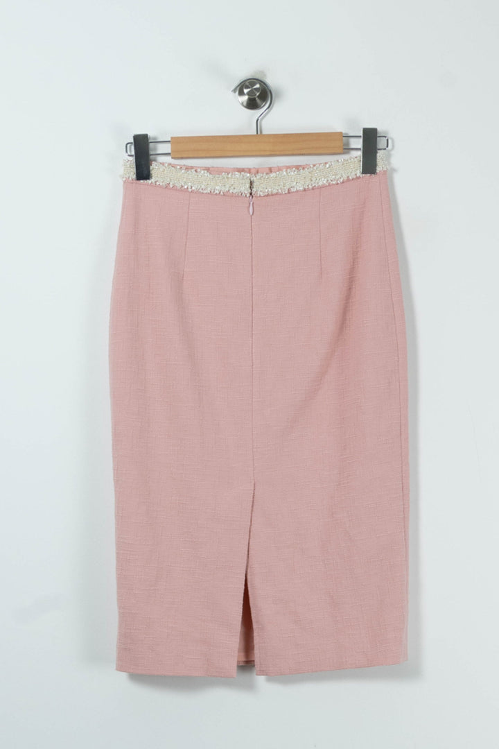 Jupe Crayon Rose - Taille S/36 de la marque Ines de la Fressange Paris | PARAD69028 - Vendu par Paradigme - Image 4