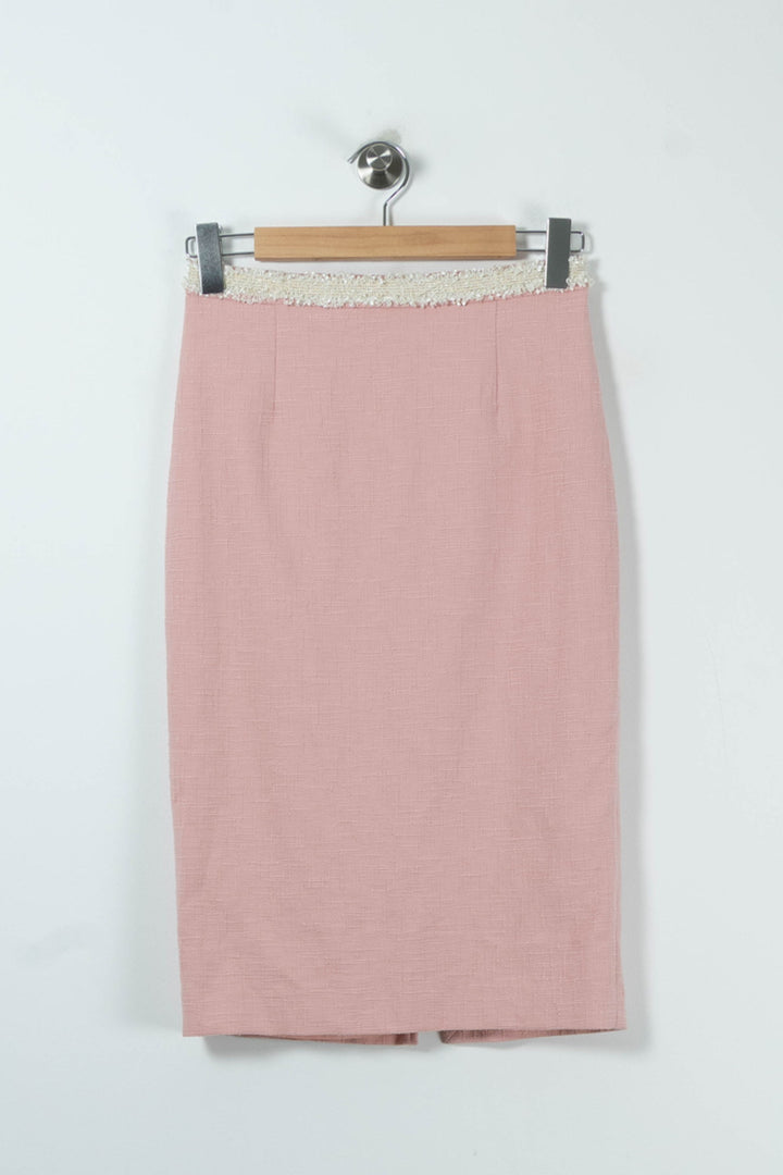 Jupe Crayon Rose - Taille S/36 de la marque Ines de la Fressange Paris | PARAD69028 - Vendu par Paradigme - Image 2