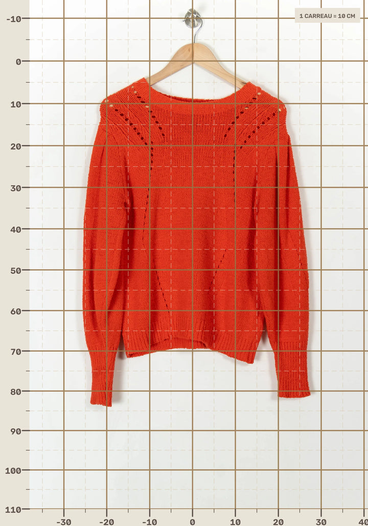 Pull Rouge - Taille L/40 de la marque Suncoo | PARAD69044 - Vendu par Paradigme - Image 4