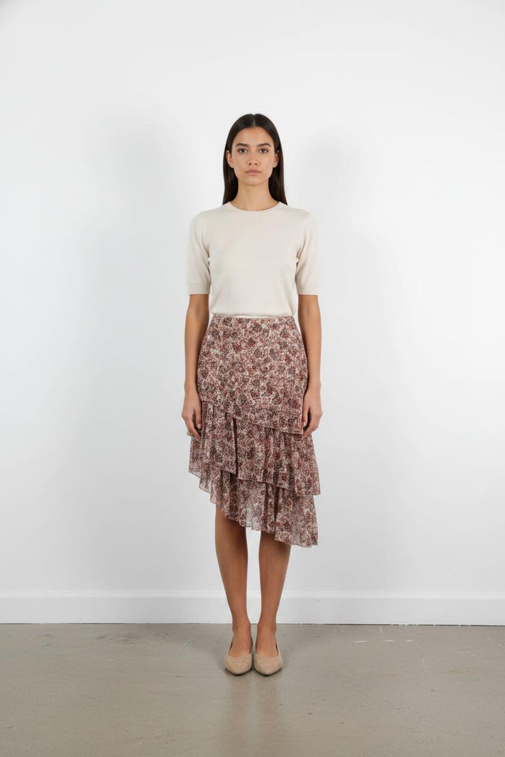 Jupe Asymétrique Marron - Taille XS/34