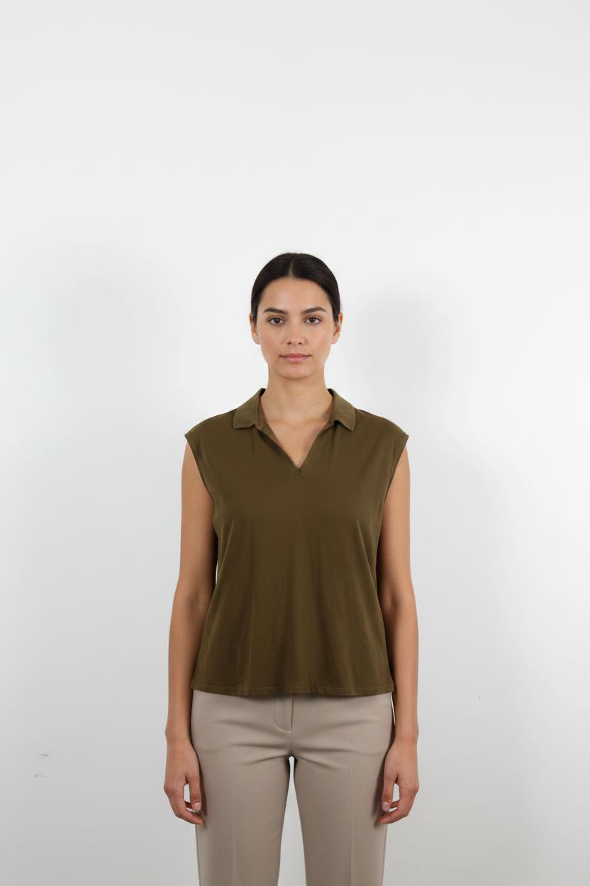 Chemise Sans Manches Verte - Taille XS/34