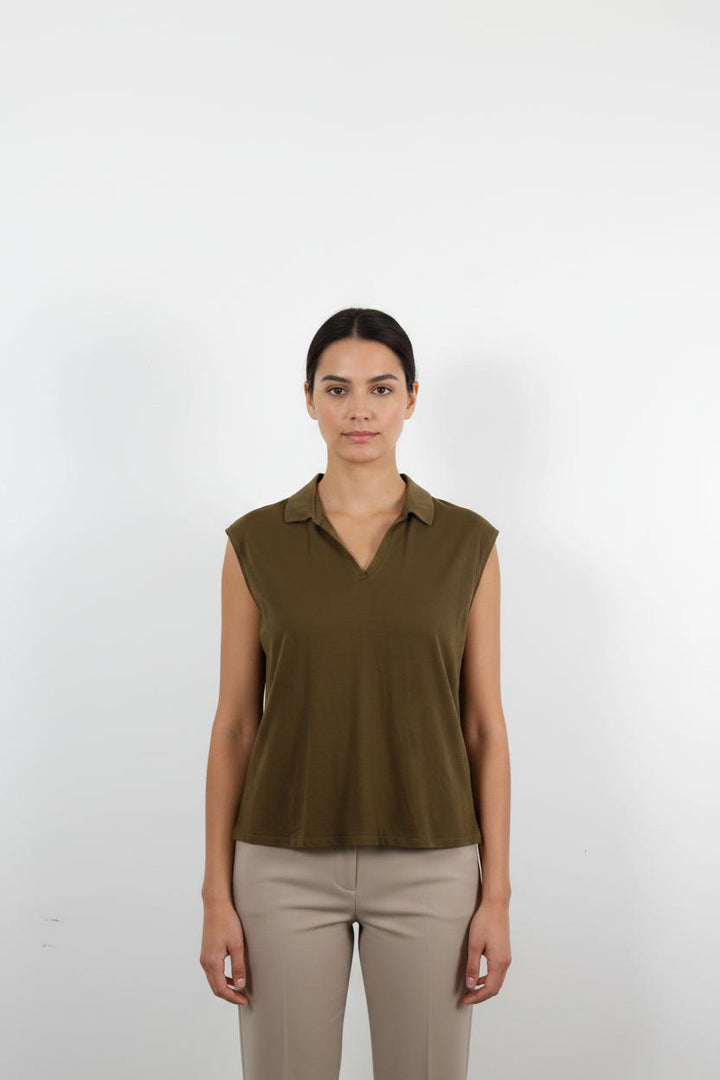 Chemise Sans Manches Verte - Taille XS/34