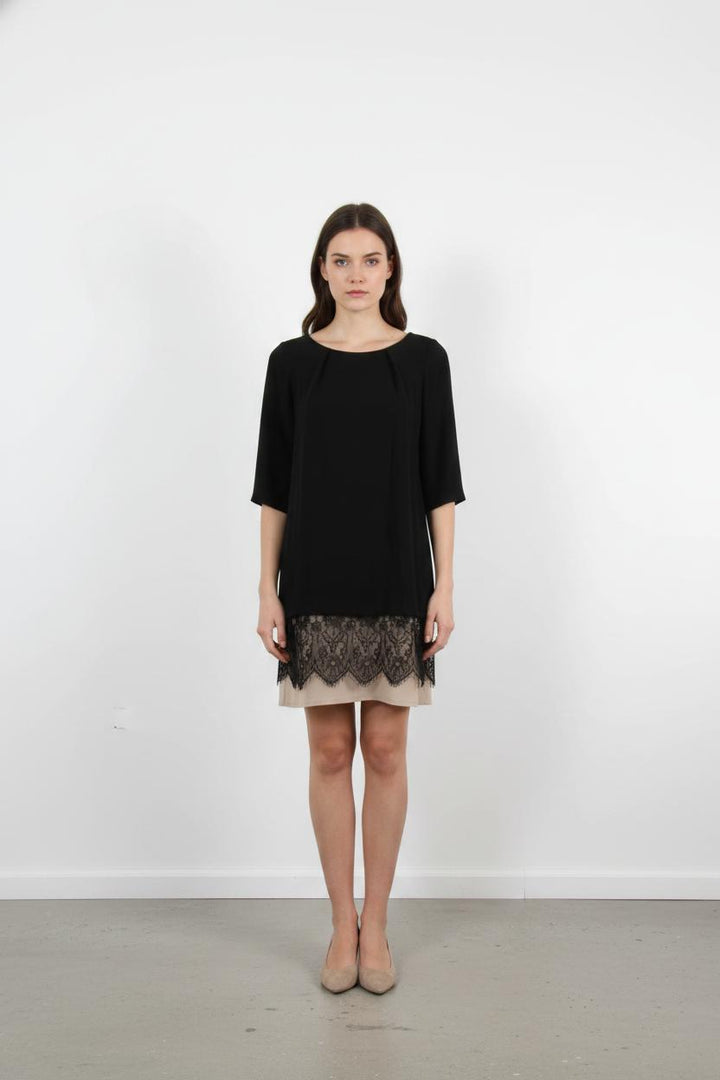 Robe Noire et Beige - Taille S/36
