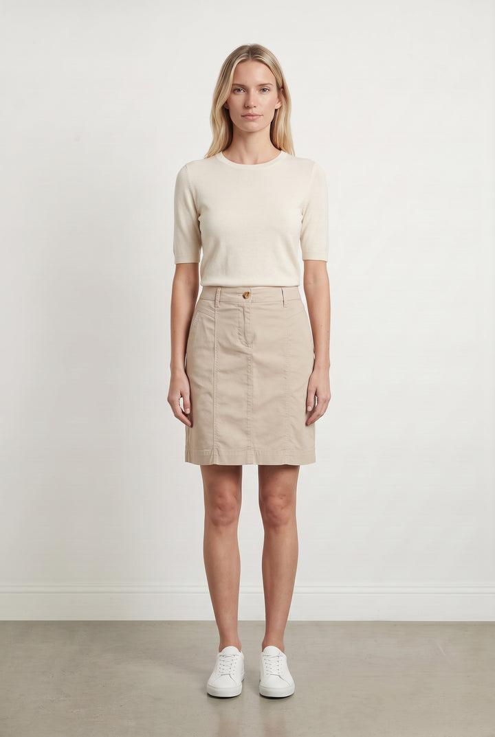 Jupe Droite Beige - Taille S/36 de la marque Caroll | PARAD69171 - Vendu par Paradigme - Image 1