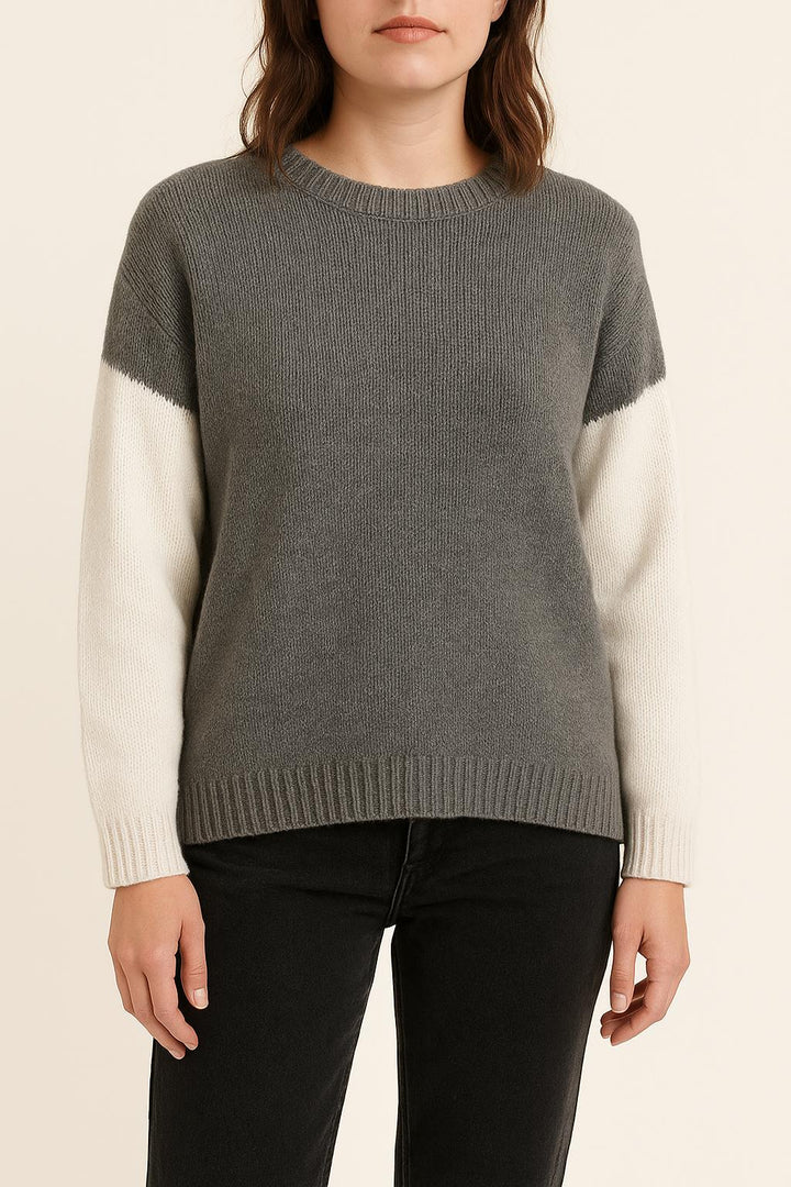 Pull Gris et Blanc - Taille XS/34 de la marque Notshy Cashmere | PARAD69182 - Vendu par Paradigme - Image 1