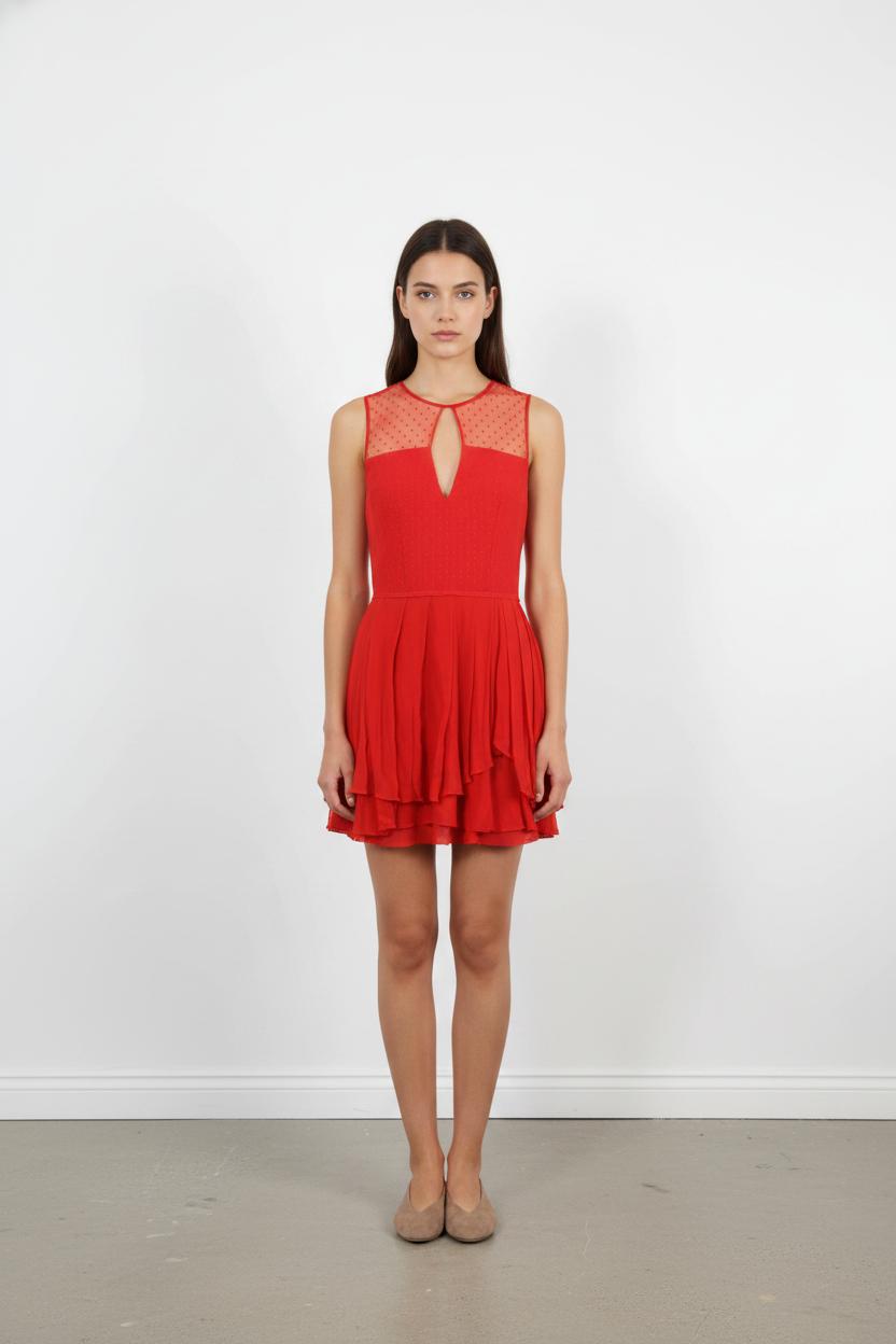 Robe Courte Rouge - Taille S/36