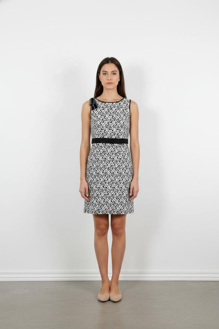 Robe Fleurie Noire et Blanche - Taille S/36