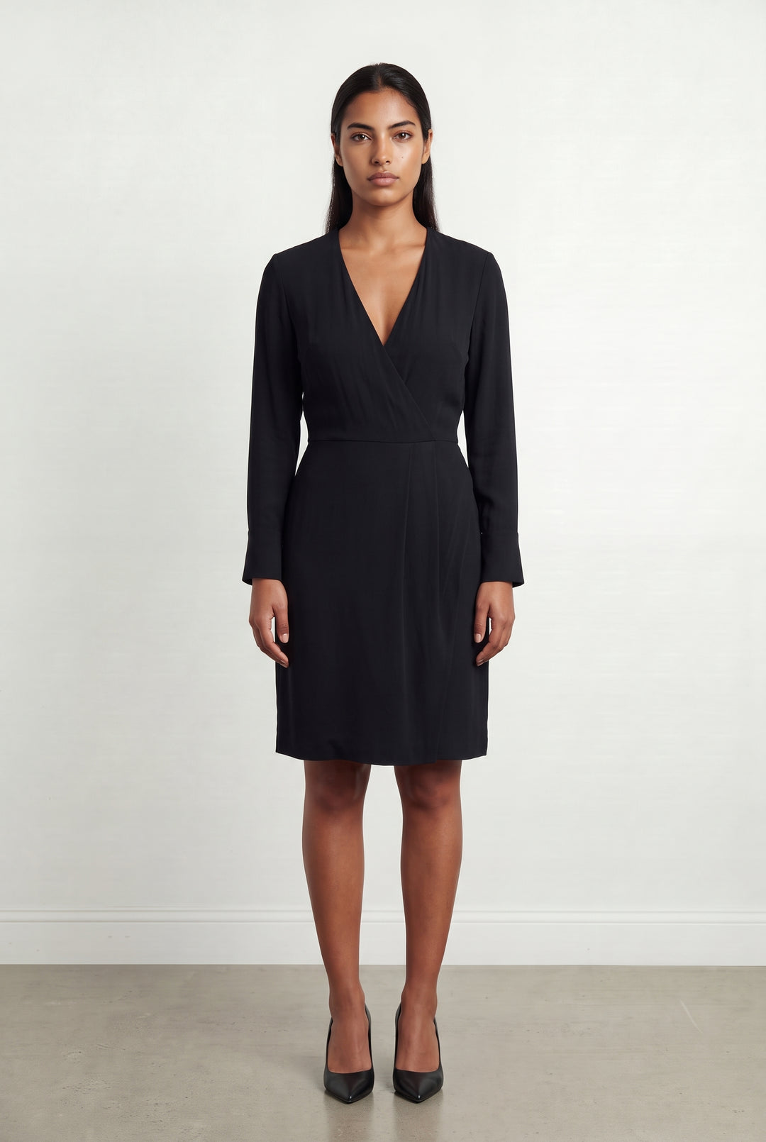 Robe Portefeuille Noire - Taille L/40 de la marque Ines de la Fressange Paris | PARAD69242 - Vendu par Paradigme - Image 1
