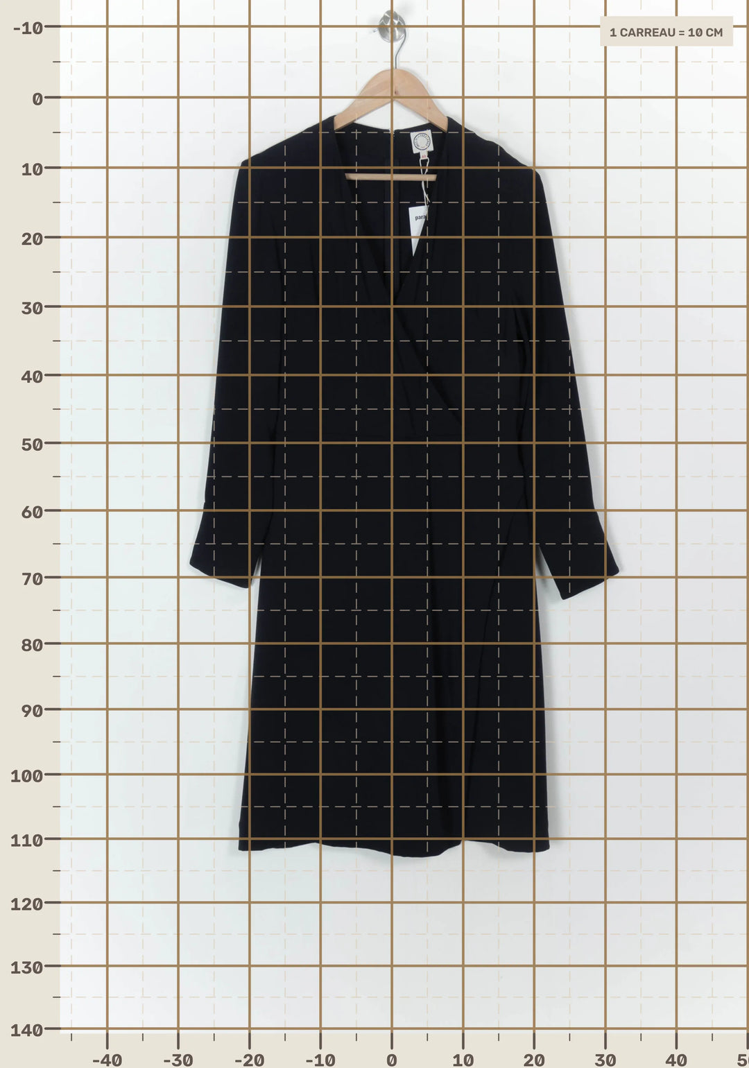 Robe Portefeuille Noire - Taille L/40 de la marque Ines de la Fressange Paris | PARAD69242 - Vendu par Paradigme - Image 4
