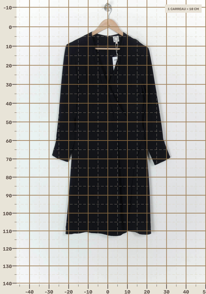 Robe Portefeuille Noire - Taille L/40 de la marque Ines de la Fressange Paris | PARAD69242 - Vendu par Paradigme - Image 4