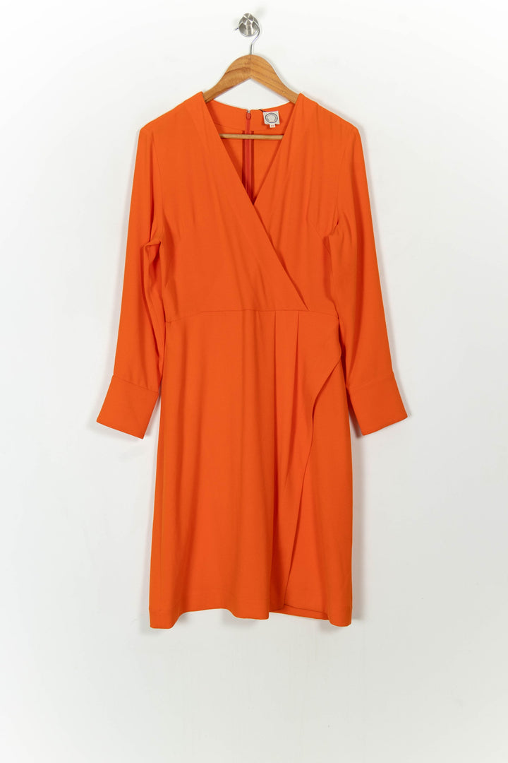 Robe Portefeuille Orange - Taille L/40 de la marque Ines de la Fressange Paris | PARAD69246 - Vendu par Paradigme - Image 2