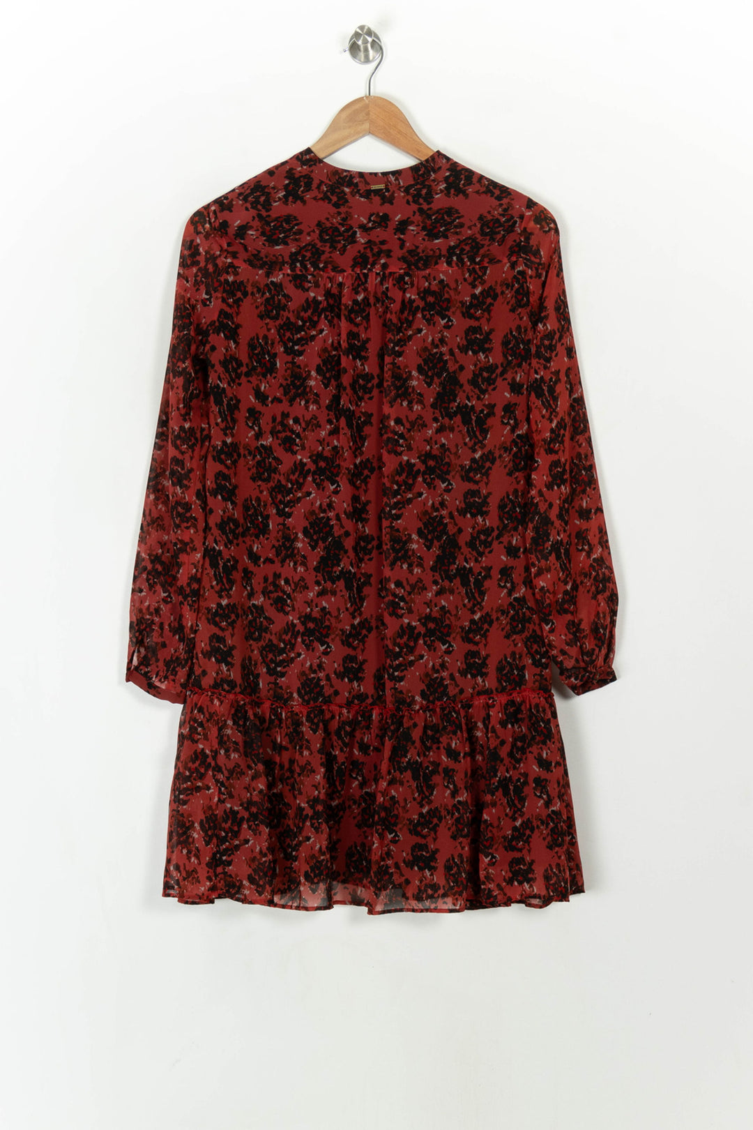 Robe Fluide Bordeaux et Noir - Taille XS/34 de la marque IKKS | PARAD69252 - Vendu par Paradigme - Image 5