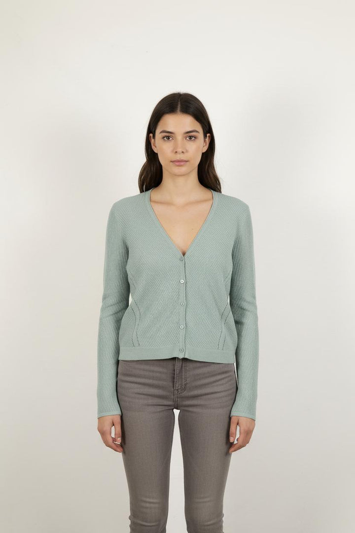 Cardigan Vert - Taille XS/34