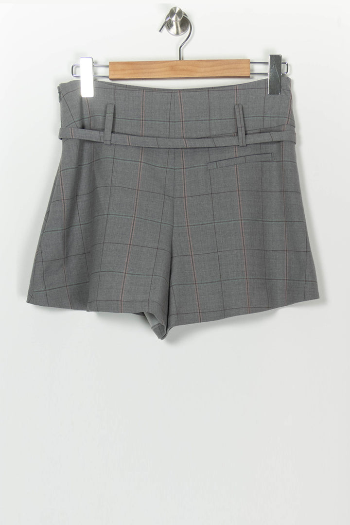 Short À Carreaux Gris - Taille L/40 de la marque Maje | PARAD69314 - Vendu par Paradigme - Image 5