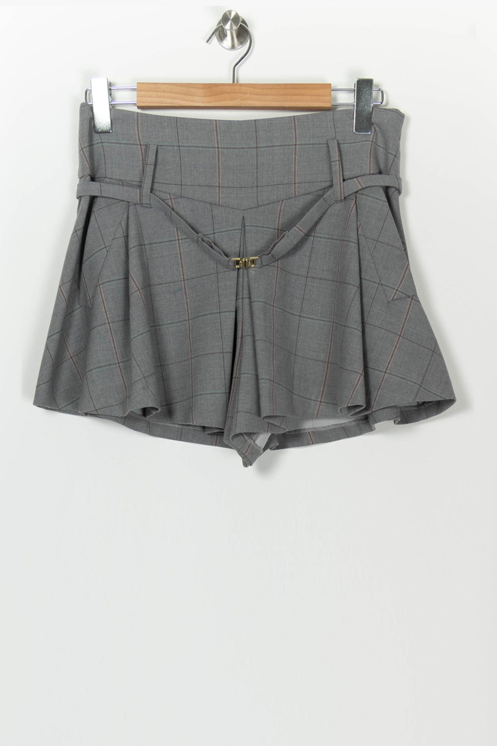 Short À Carreaux Gris - Taille L/40 de la marque Maje | PARAD69314 - Vendu par Paradigme - Image 2