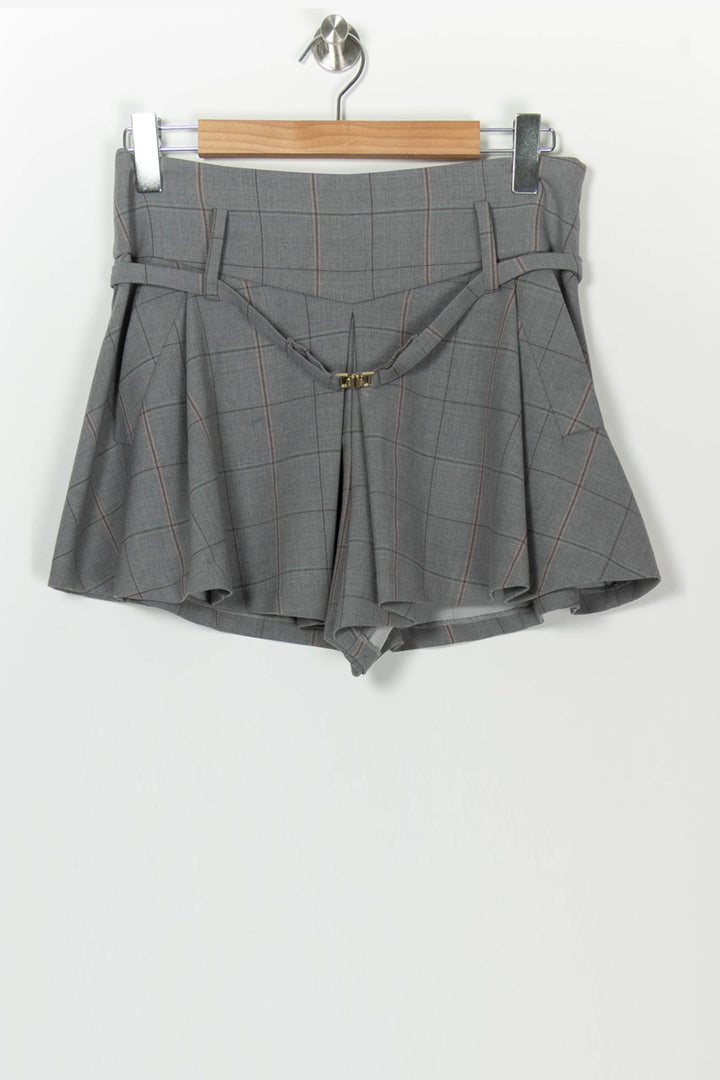 Short À Carreaux Gris - Taille L/40 de la marque Maje | PARAD69314 - Vendu par Paradigme - Image 2