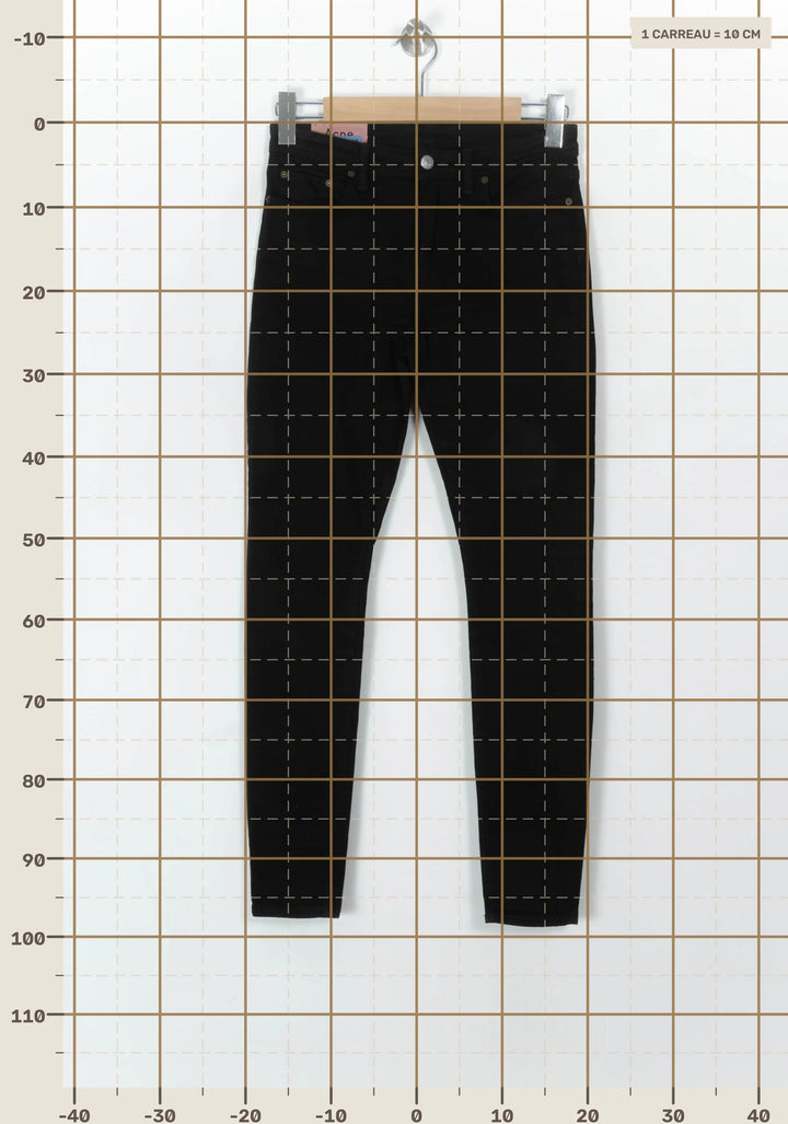 Jean Slim Noir - Taille XS/34 de la marque Acne Studios | PARAD69321 - Vendu par Paradigme - Image 4