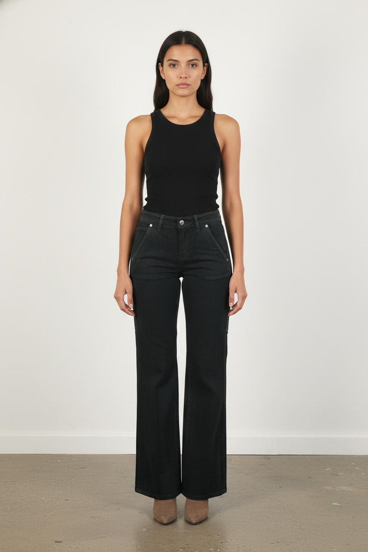 Pantalon Évasé Noir - Taille S/36