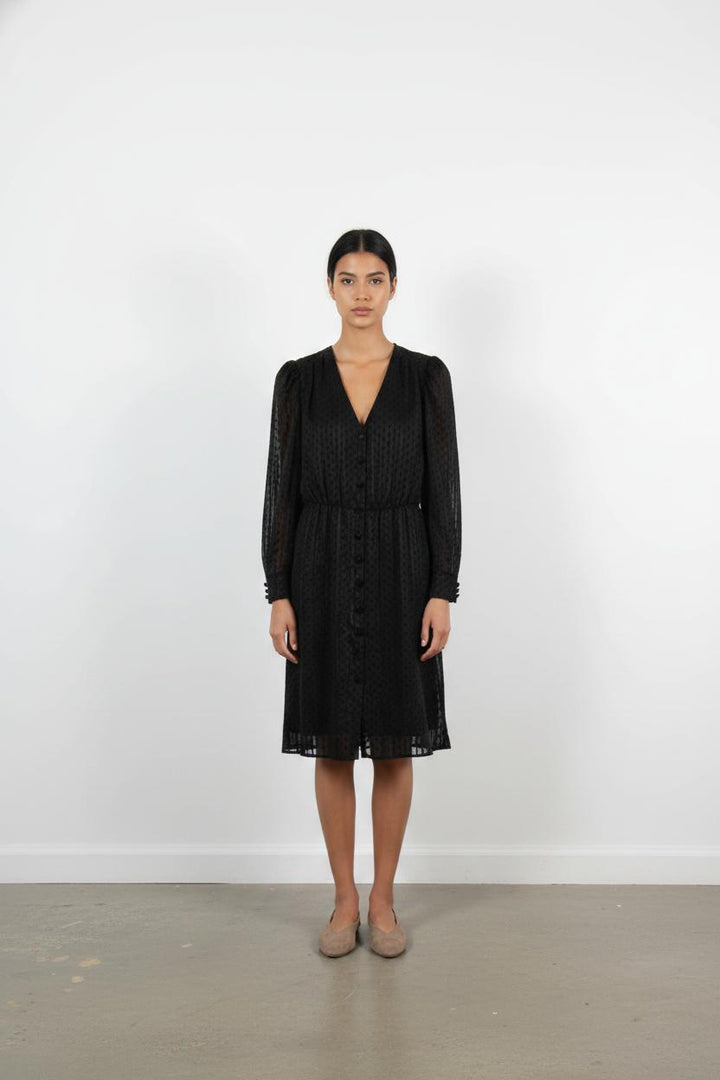 Robe à Pois Noire - Taille M/38